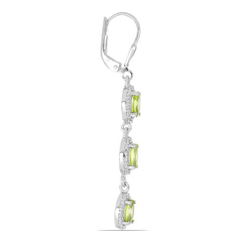 BUY STERLING SILVER REAL PERIDOT MULTI STONE EARRINGS